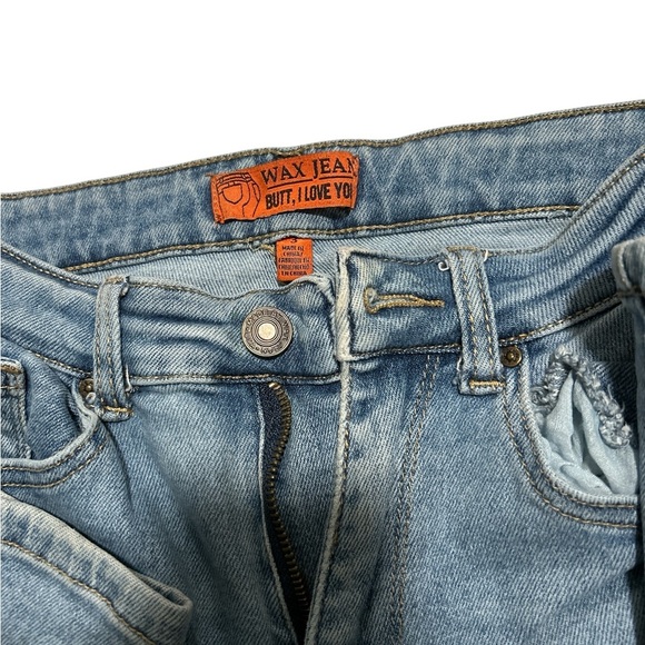 Wax Jean Butt, I Love You Light Wash High Waisted Jeans - Picture 4 of 5